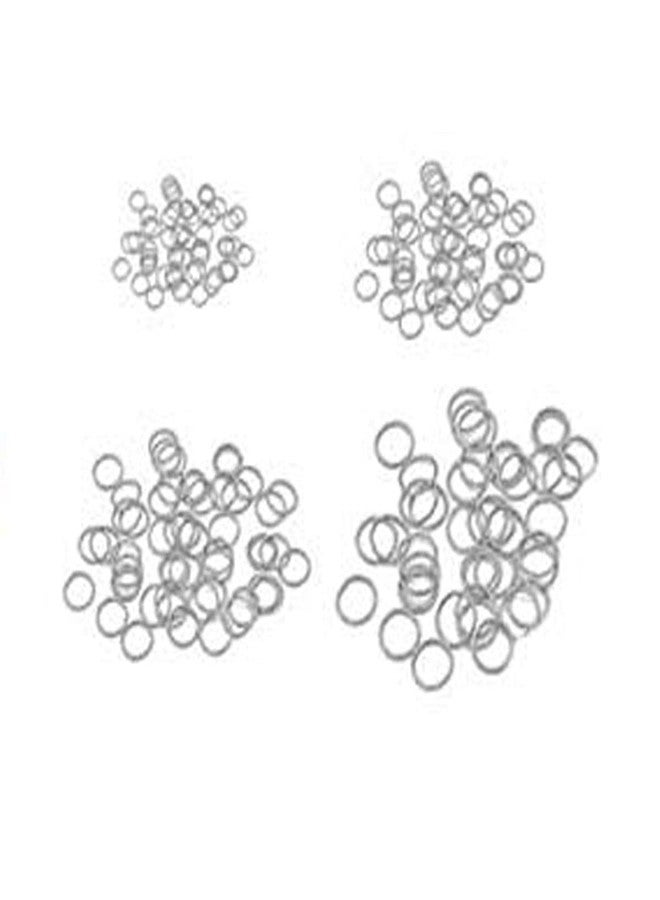 Excellentcrafts Metal Silver Jump Rings for Jewellery Making (Pack of 100 Pcs) (Silver, 4mm) - Image 2